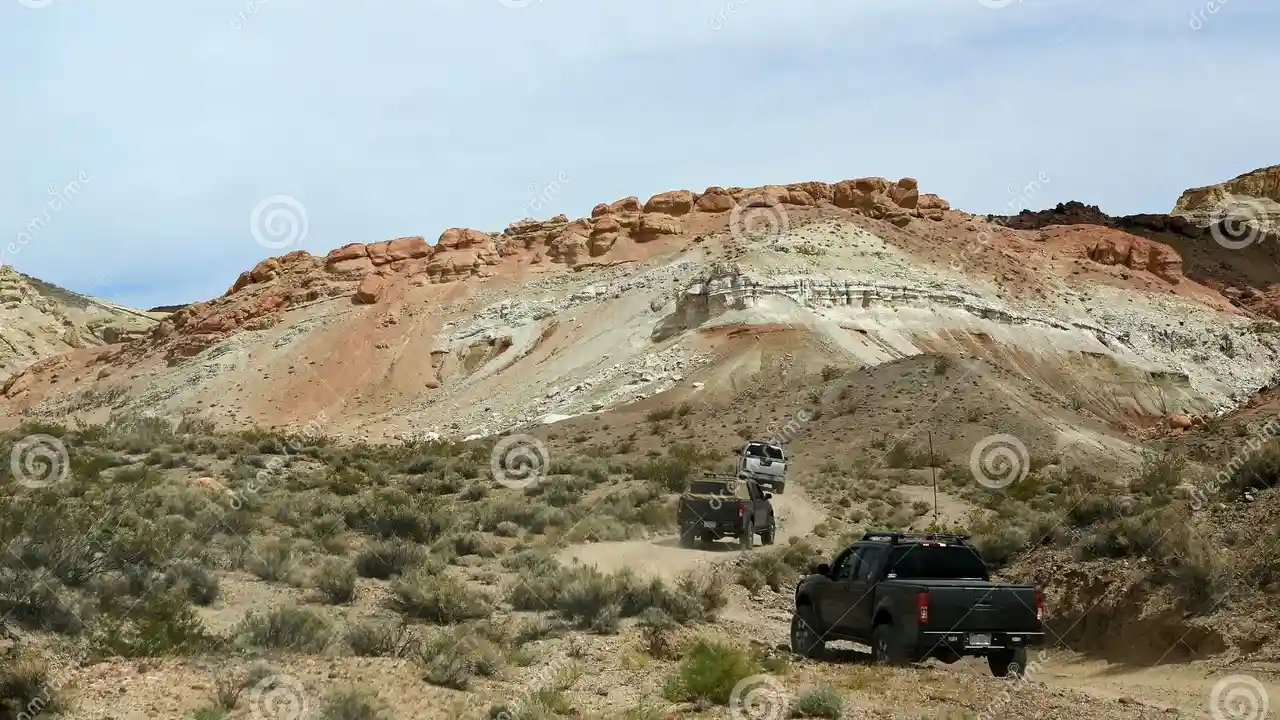 Close up on a plate of mashed potatoes, topped with baked pork chops with cream of mushroom soup, and a side of green beans.